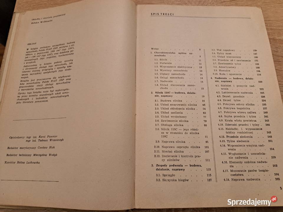 Książka obsługi i naprawy R Skwarek Fiat125p Pozostałe wielkopolskie Leszno sprzedam