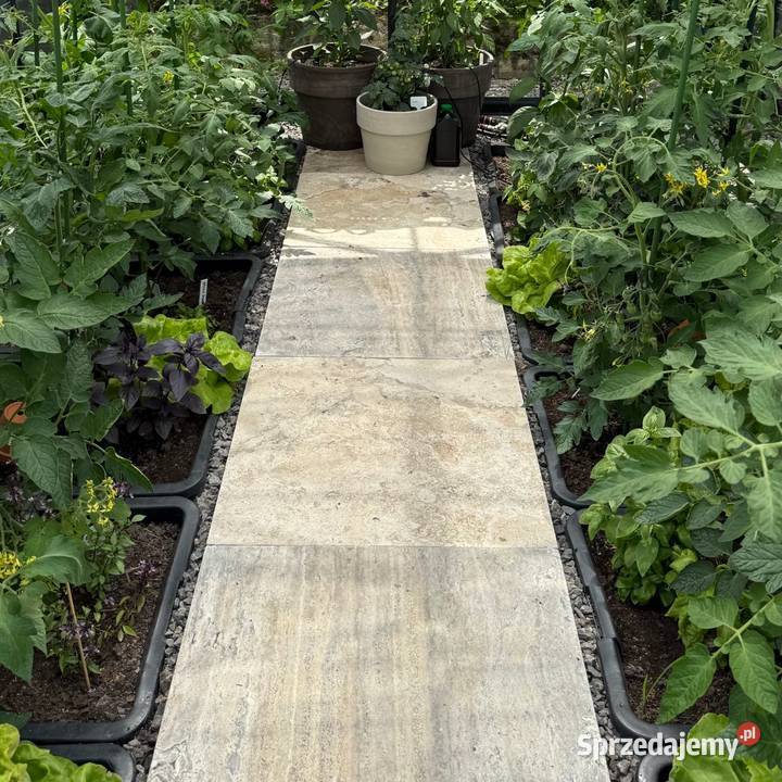 Płytki Trawertyn Silver Ash bębnowany 61x61x3 Pyrzyce