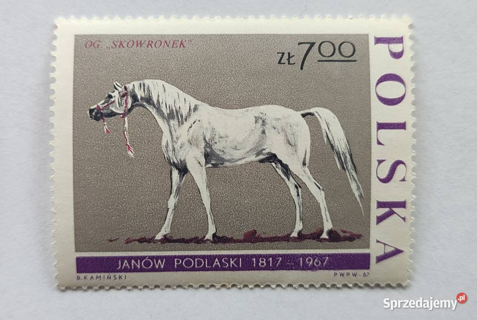 Znaczki pocztowe Polska 1967 JEŹDZIECTWO fi Pruszków