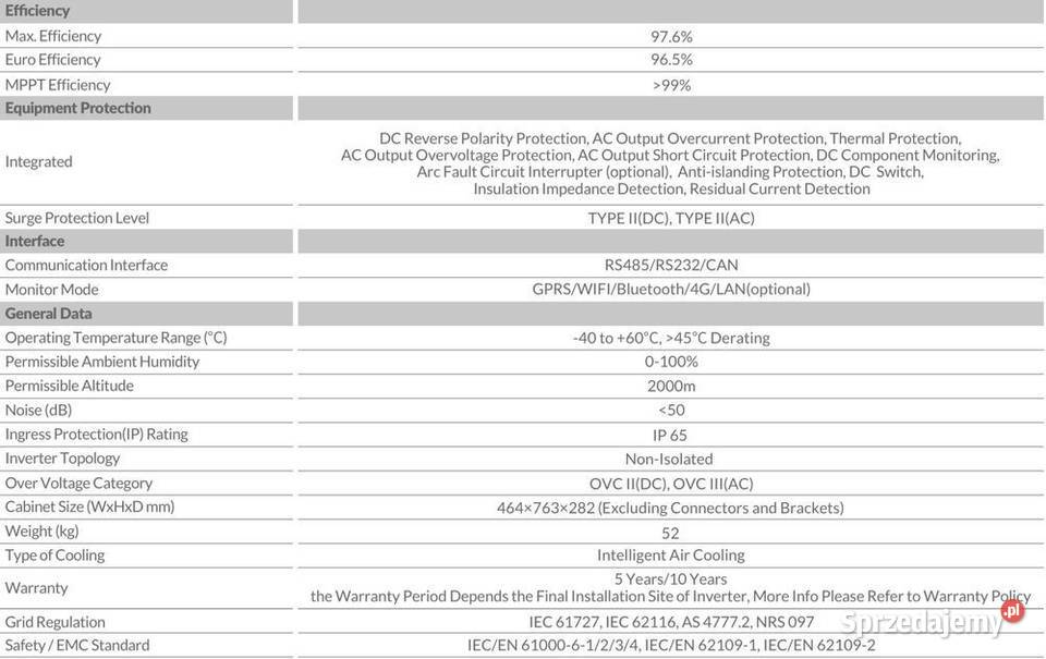 Inwerter hybrydowy DEYE 16K SG01LP1 1 fazowy 48V sprzedam