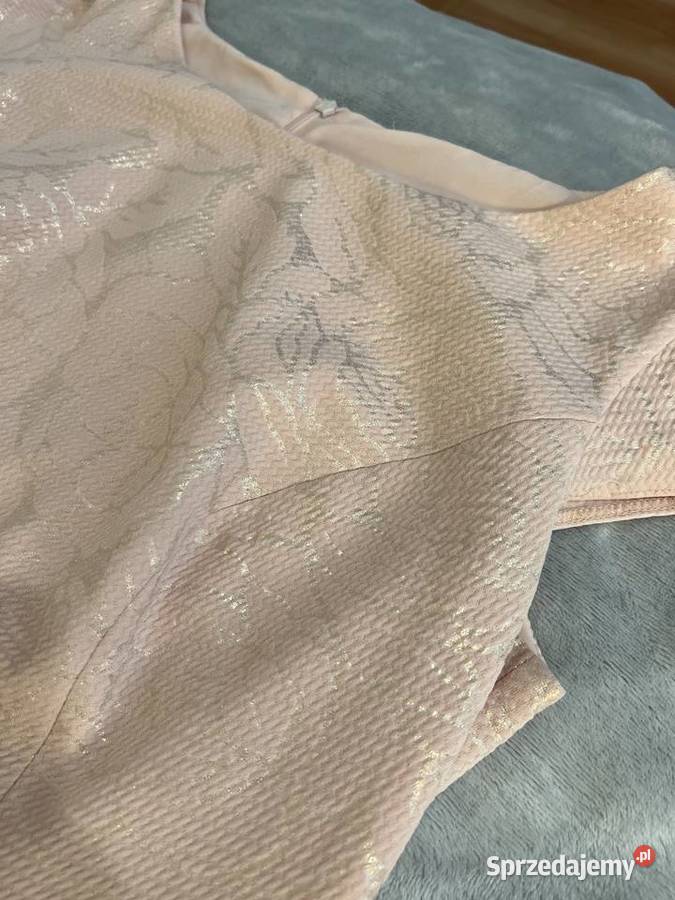 Sukienka na wesele pudrowo różowa krótka Moda i Styl sprzedam
