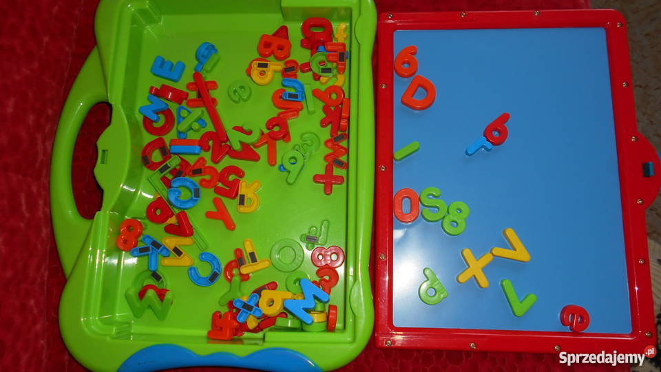 Tablica magnetyczna zegar i drewniane puzzle Edukacyjne śląskie Sosnowiec