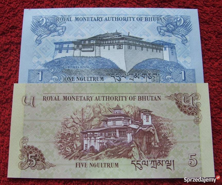 BHUTAN Kolekcjonerskie Banknoty 2 sztuki UNC Katowice