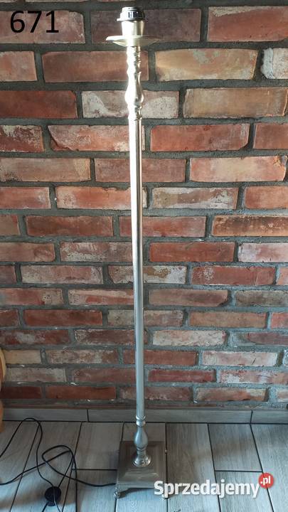 Lampa podłogowa Srebrna Nocna Gabinetowa Gawroniec