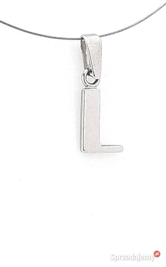 Srebrna zawieszka literka L NS50 NOWA WYPRZEDAŻ Poznań