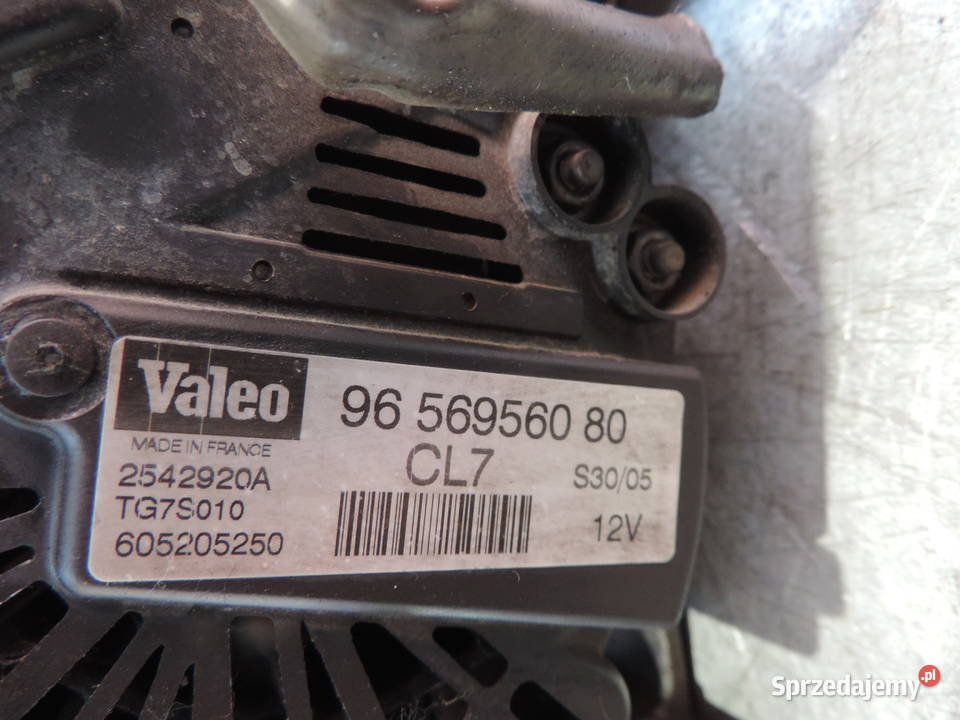 ALTERNATOR PEUGEOT 206 14 16V 9656956080 Motoryzacja Nowy Sącz