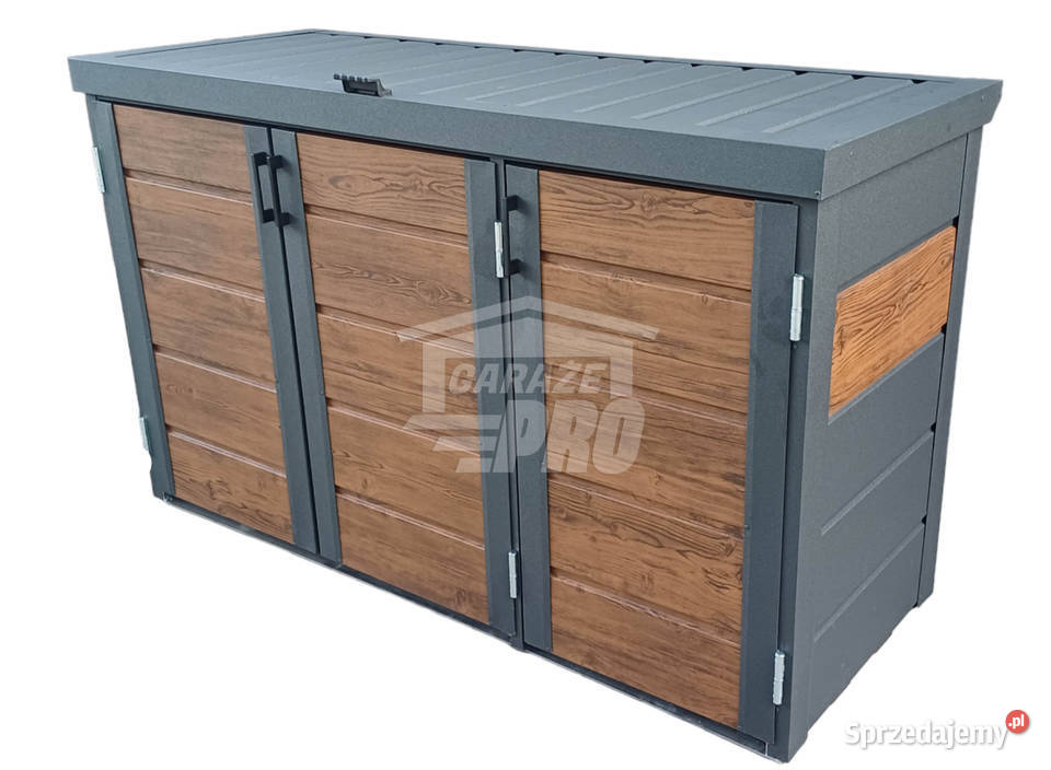 Zabudowa koszy na śmieci wiata obudowa Malbork