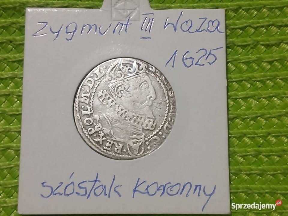 moneta srebrna polska Zygmunta III Waza z 1625r Łomża