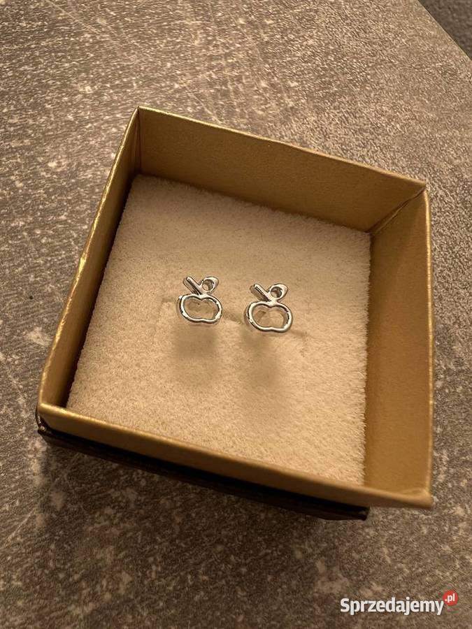 Kolczyki srebrne jabłka jabłko Zegarki i Biżuteria