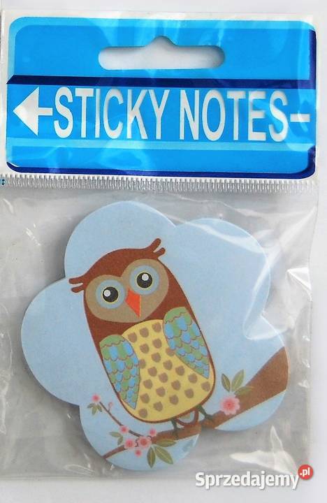 Kareczki samoprzylepne do notowania sowa z sową sprzedam