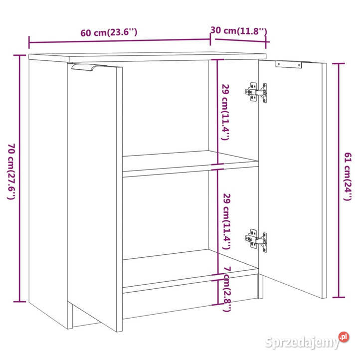 Szafka dąb sonoma 60x30x70 materiał Warszawa