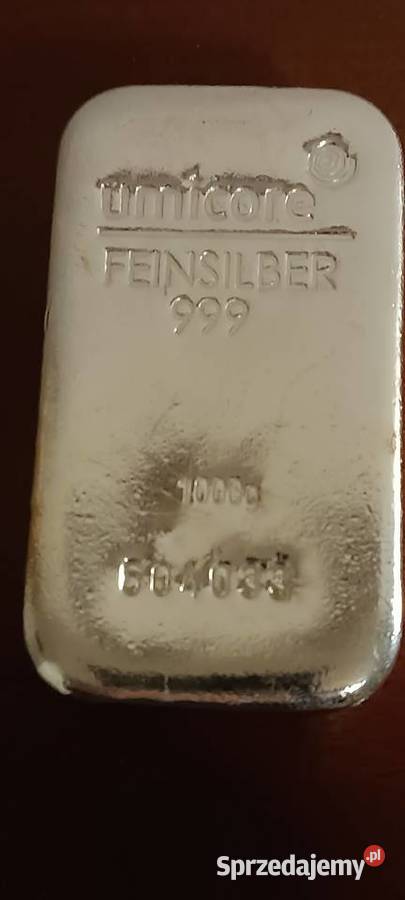 Sztabka srebra inwestycyjnego 1000 g LBMA stan Kraków