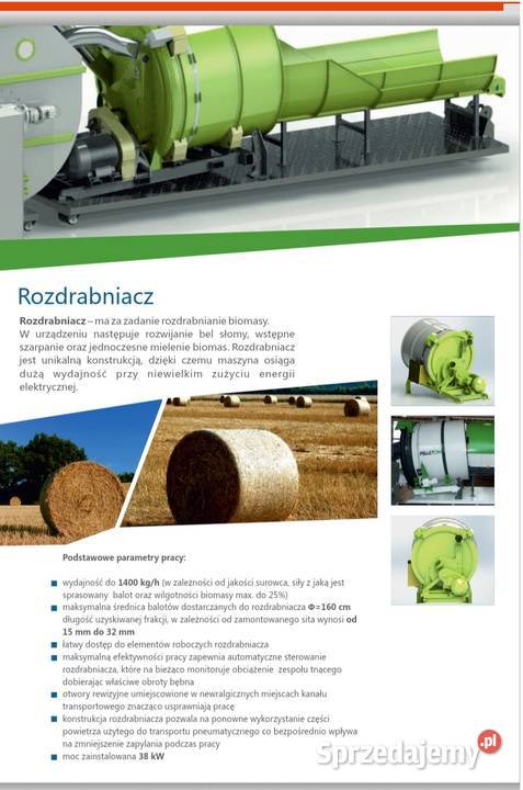 Linia do produkcji peletu granulator Pelleton Biznes i Przemysł Krosno