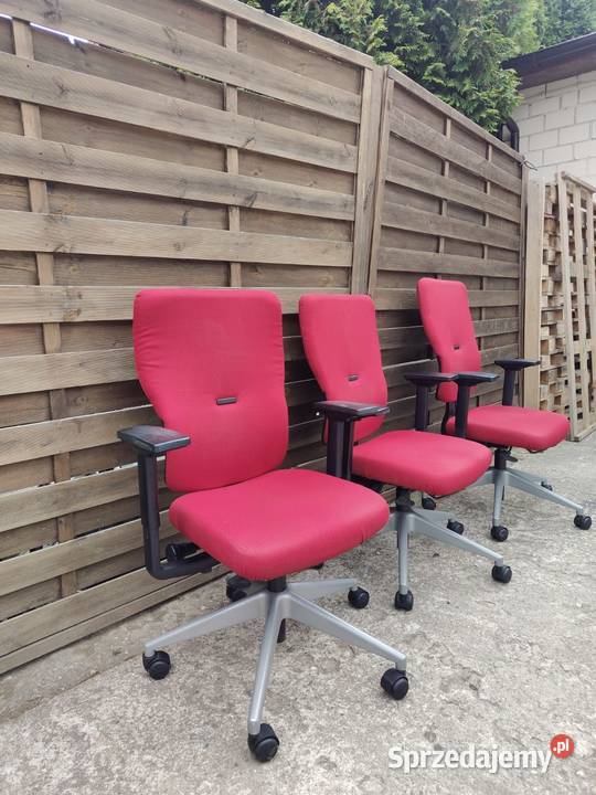 3 x krzesło Steelcase Lets B czerwone biurowe Fotele i krzesła obrotowe mazowieckie Warszawa
