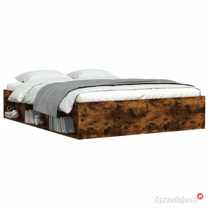 Rama łóżka przydymiony dąb King Size 150x200 mazowieckie