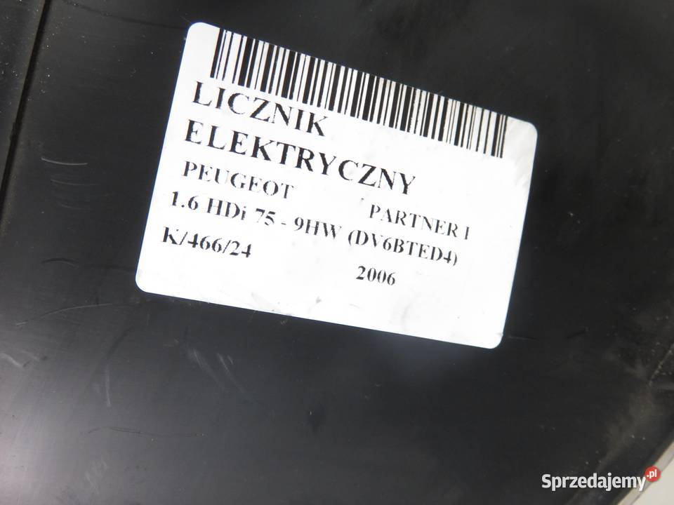 LICZNIK PEUGEOT PARTNER I 16 HDi 9662745380 Liczniki i zegary