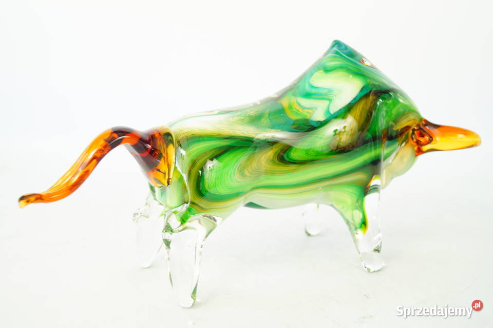 Figura Murano style BYK BYCZEK kolorowy Antyki