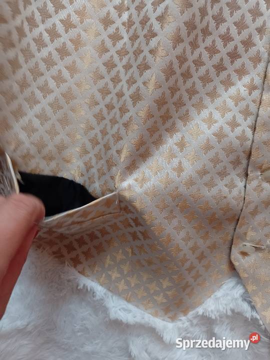 5XL Złota kamizelka garniturowa z poszetką z małopolskie Kraków sprzedam