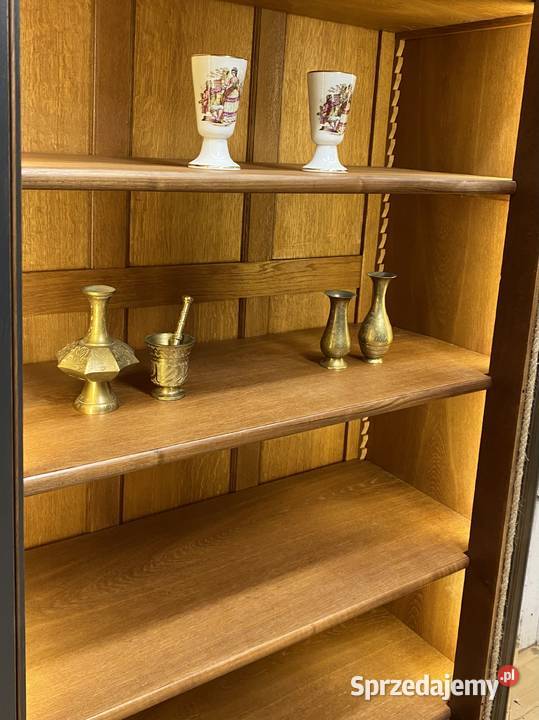 BIBLIOTEKA 1drzwiowa witryna antracyt Louis XV Kredensy i witryny Poznań