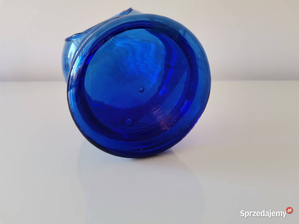 Stara niebieska nieużywana szklana lampka wodna śląskie Katowice sprzedam
