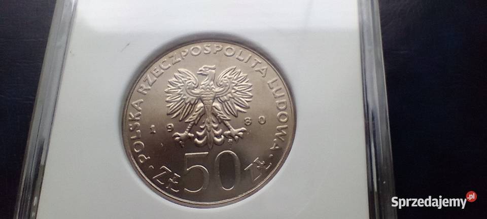 Stare monety 50 złotych 1980 Chrobry grading Lesko