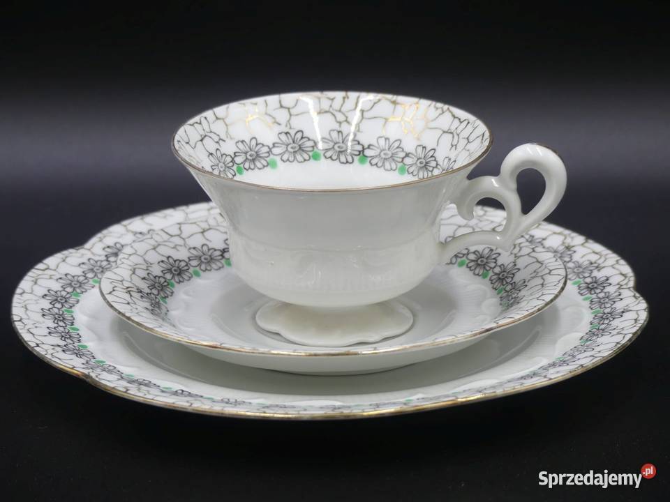 Urokliwe trio Tułowice Tillowitz 1928 45 piękne Porcelana i szkło Antyki, Sztuka, Kolekcje wielkopolskie Poznań
