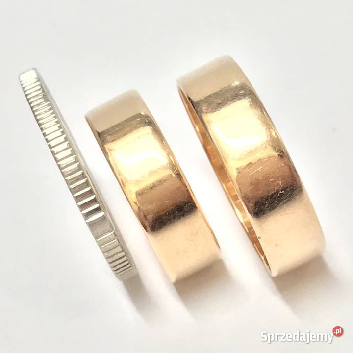 Złote OBRĄCZKI ślubne 585 14K KLASYCZNA forma sprzedam