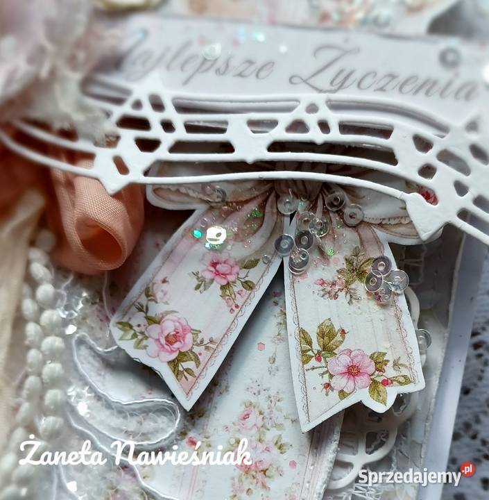 Romantyczna karta hand made urodziny małopolskie