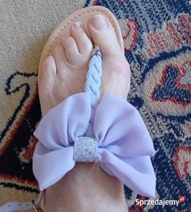 sandałki damskie z kokardkami lekkie mazowieckie Warszawa sprzedam