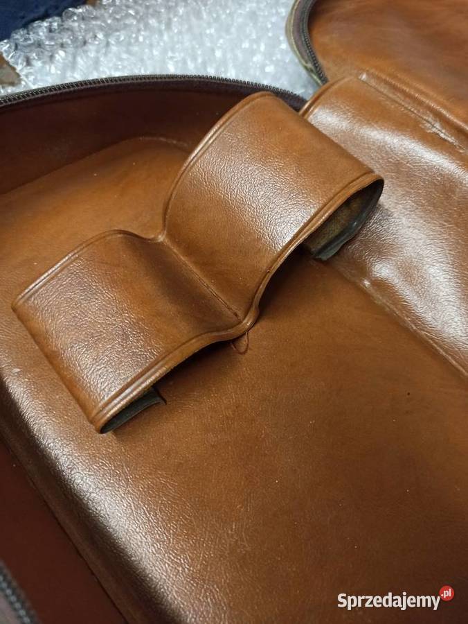 Etui skórzane na zamek Apteczka Kosmetyczka PRL Dębica