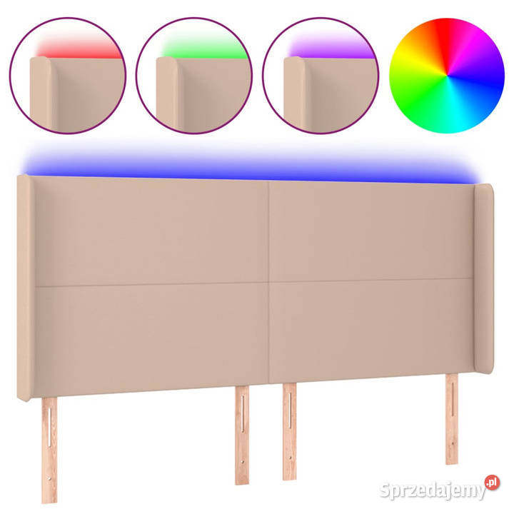 Zagłówek do łóżka z LED cappuccino 183x16x118128 Warszawa