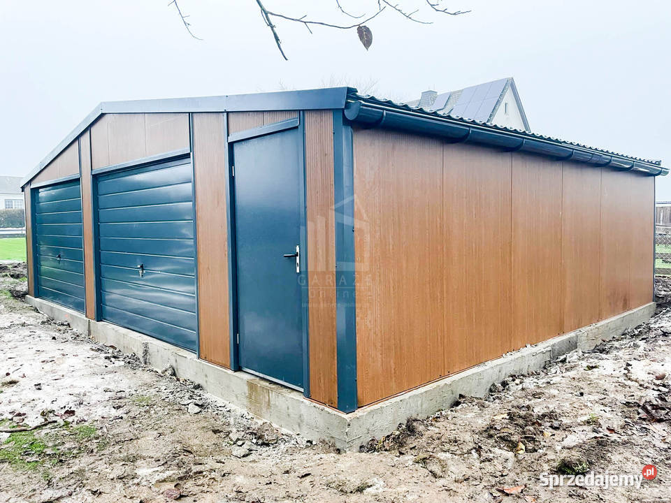 Garaż Ocieplany Płyta Warstwowa 9x6 2x Brama 2x Turek