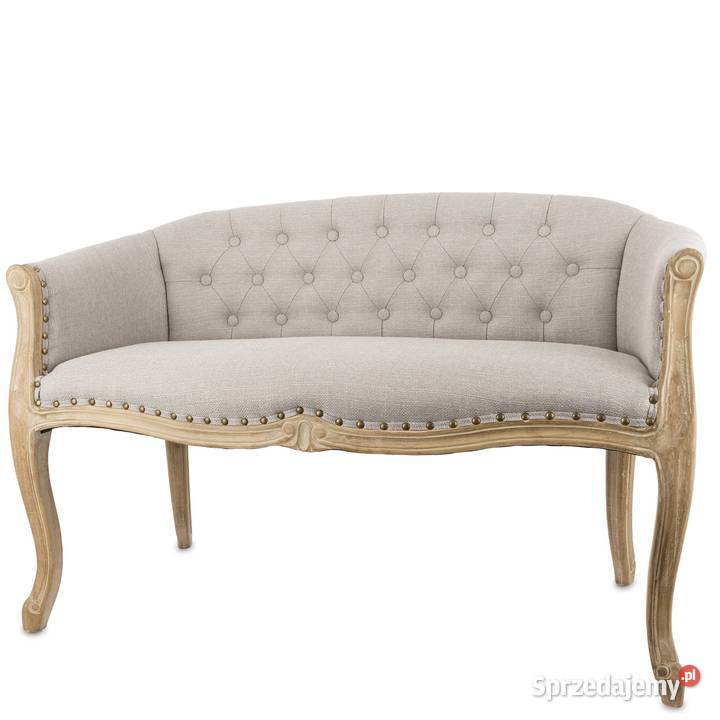 angielska stylowa sofa prowansalska ławka vintage ludwik