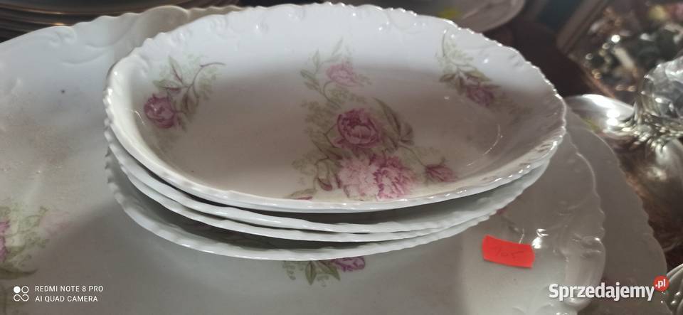 Talerz do zupy Piwonie Limones Francja Porcelana i szkło pomorskie Gdańsk