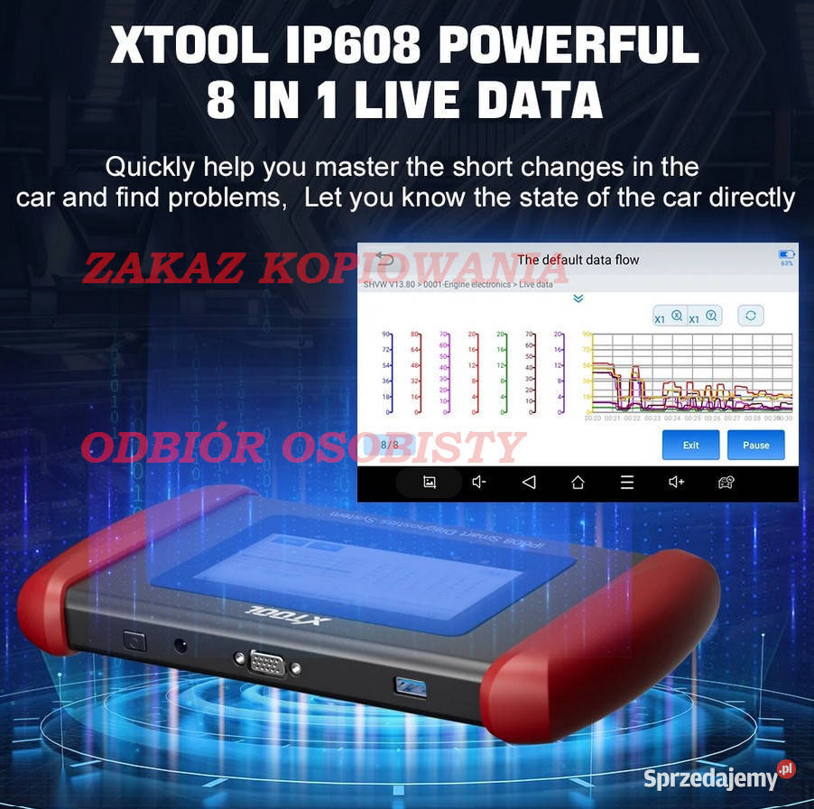 SKANER DIAGNOSTYCZNY XTOOL IP608 FULL SYSTEM