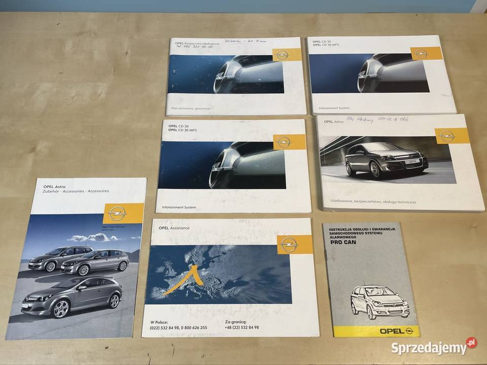 Opel Astra instrukcja Książka Serwisowa Części samochodowe Gdańsk