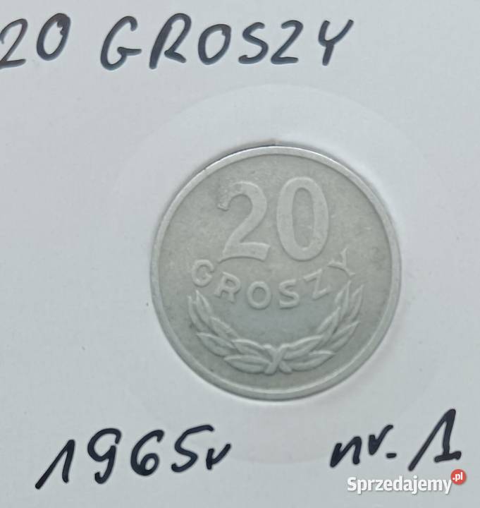 20 Groszy 1965 r 1 PRL Piękne Konin