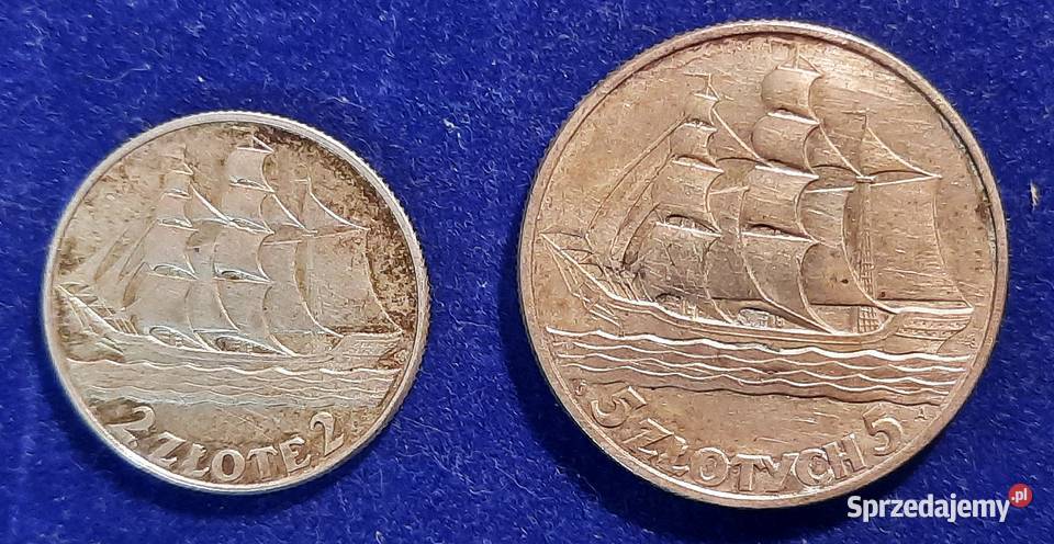 Żaglowiec Monety Srebrne II RP 2 5 Gliwice