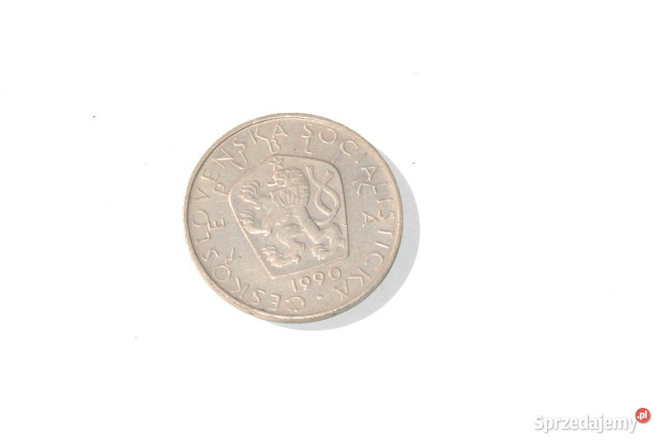 Stara moneta 5 koron Czechosłowacja 1990 antyk Antyki Cieszyn