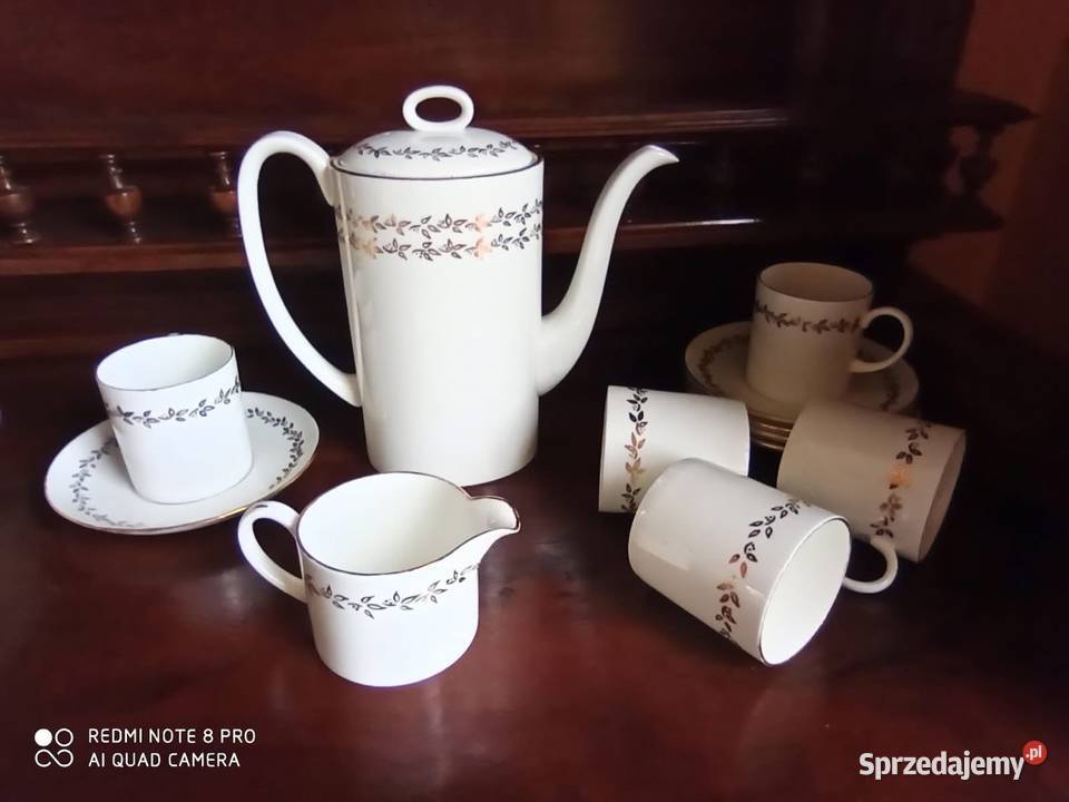 Serwis kawowy Dzbanek mlecznik i 5 Filiżanek
