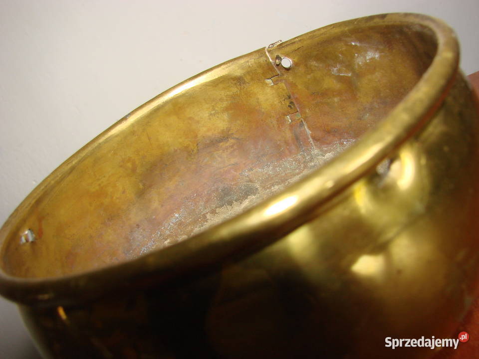 mosiężna osłonka na doniczkę wiszącaa pomorskie Pruszcz Gdański