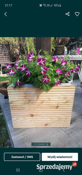 Doniczka Kwietnik na balkon taras ogród Meble ogrodowe mazowieckie Piaseczno sprzedam