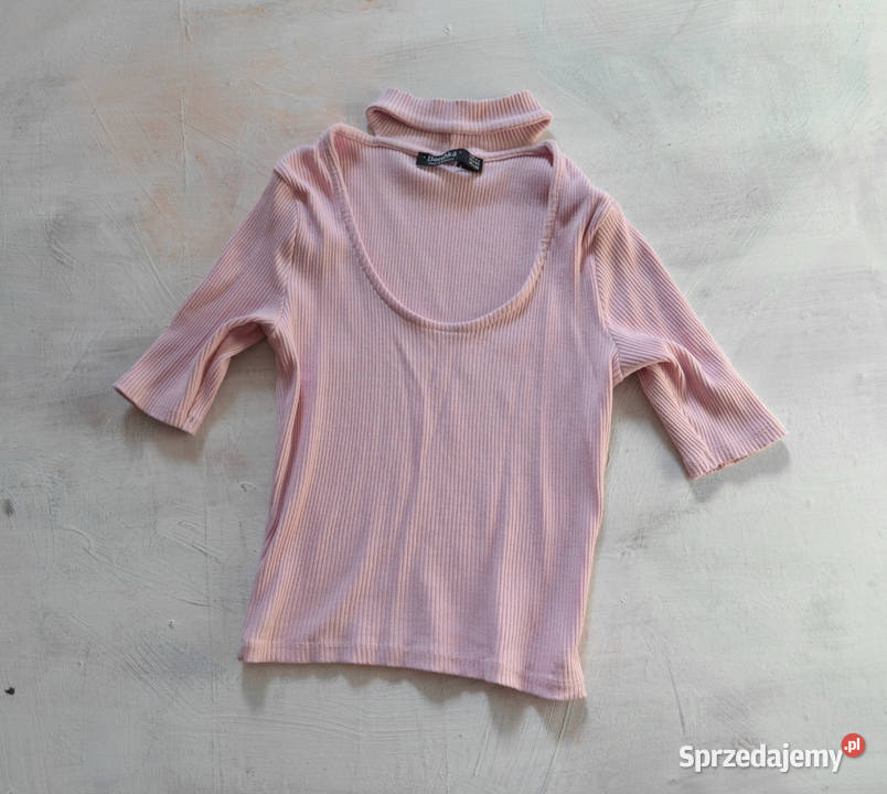 różowa bluzka bershka xs krótki rękaw crop top Warszawa