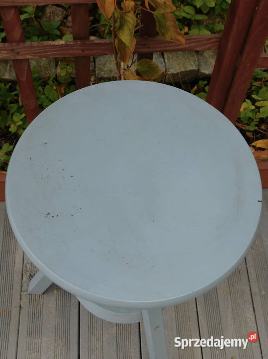taboret palik drewnometal niebieski regulowany Szczecin