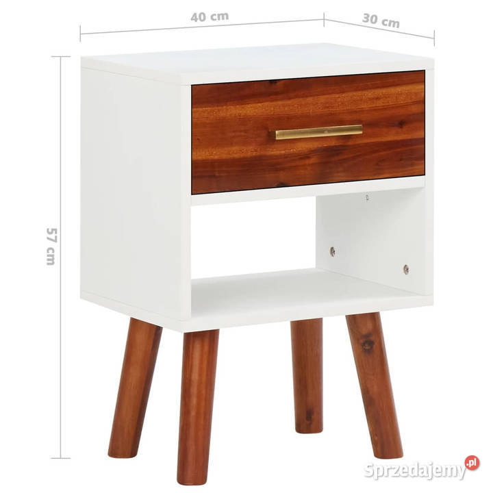 Szafki nocne 2 lite drewno akacjowe 40 x 30 x 57 Warszawa sprzedam