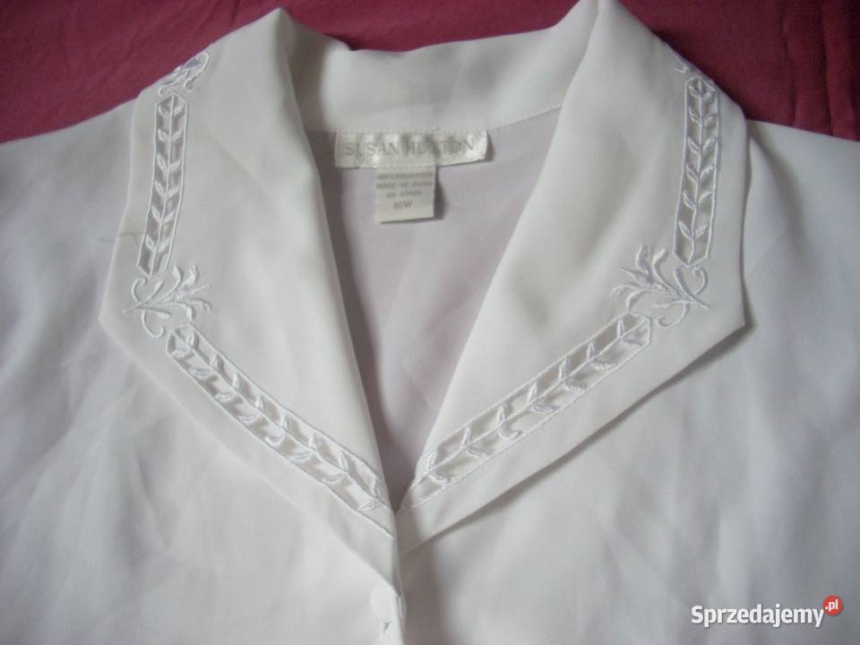 Elegancka Biała Koszula Haft j nowa 44 małopolskie