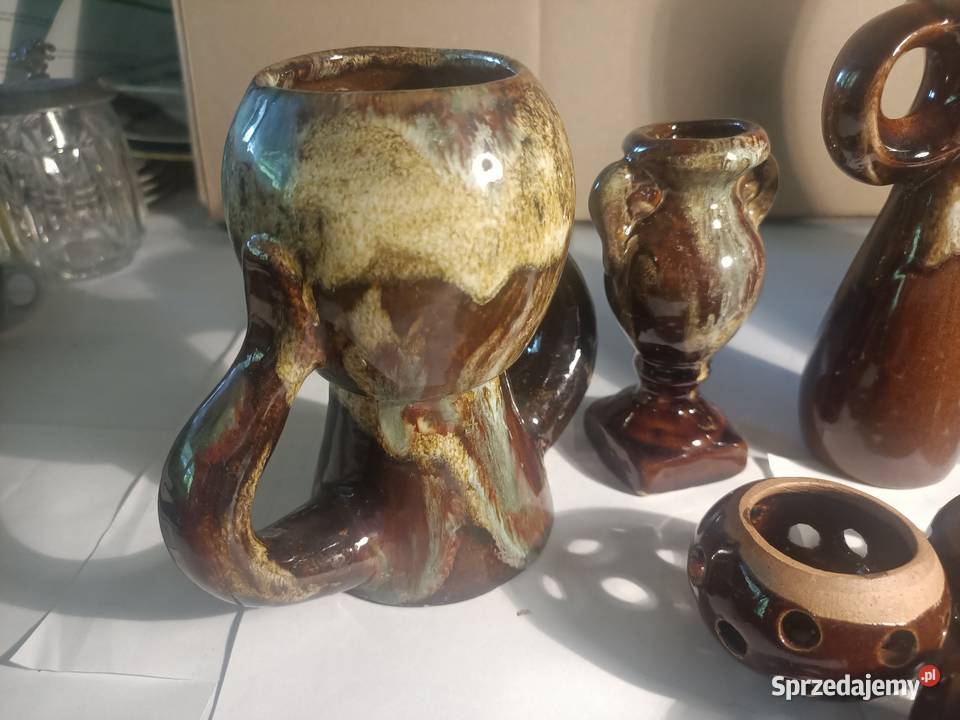 Stary ceramiczny komplet PRL