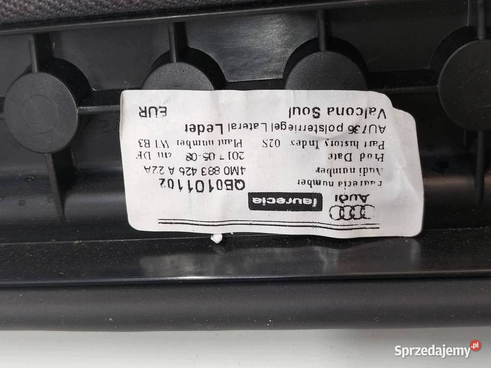 OSŁONA WKŁADKA SIEDZENIA TYŁ KOMPLET 4M0883425A sprzedam