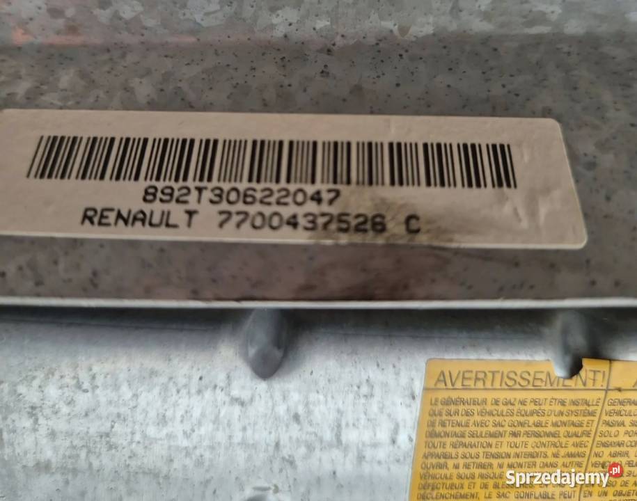 PODUSZKA POWIETRZNA AIRBAG PASAŻERA RENAULT Działoszyce