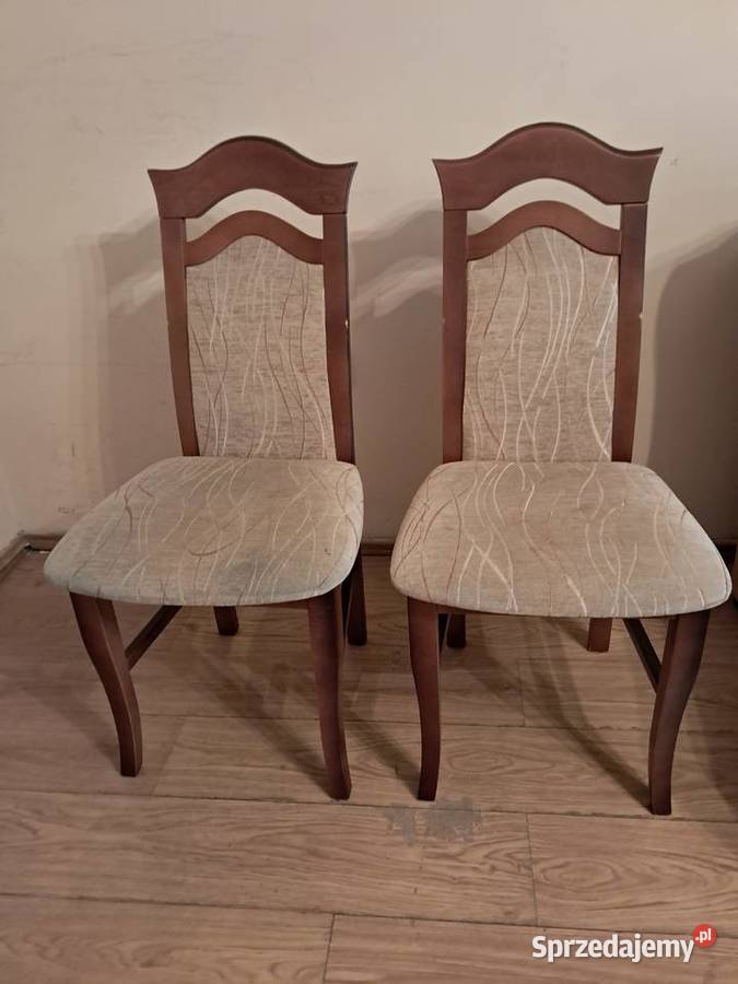 Krzesła drewniane z wysokim oparciem 2 do Kraków
